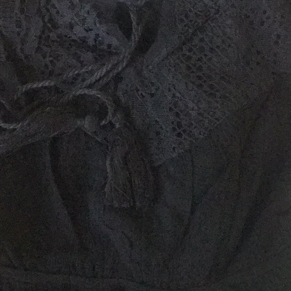 BLACK SLEEVELESS TASSEL TIE MAXI DRESS - Picture 6 of 7